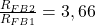 \frac{R_{FB2}}{R_{FB1}}=3,66
