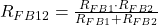 R_{FB12} = \frac{R_{FB1}\cdot R_{FB2}}{R_{FB1}+R_{FB2}}